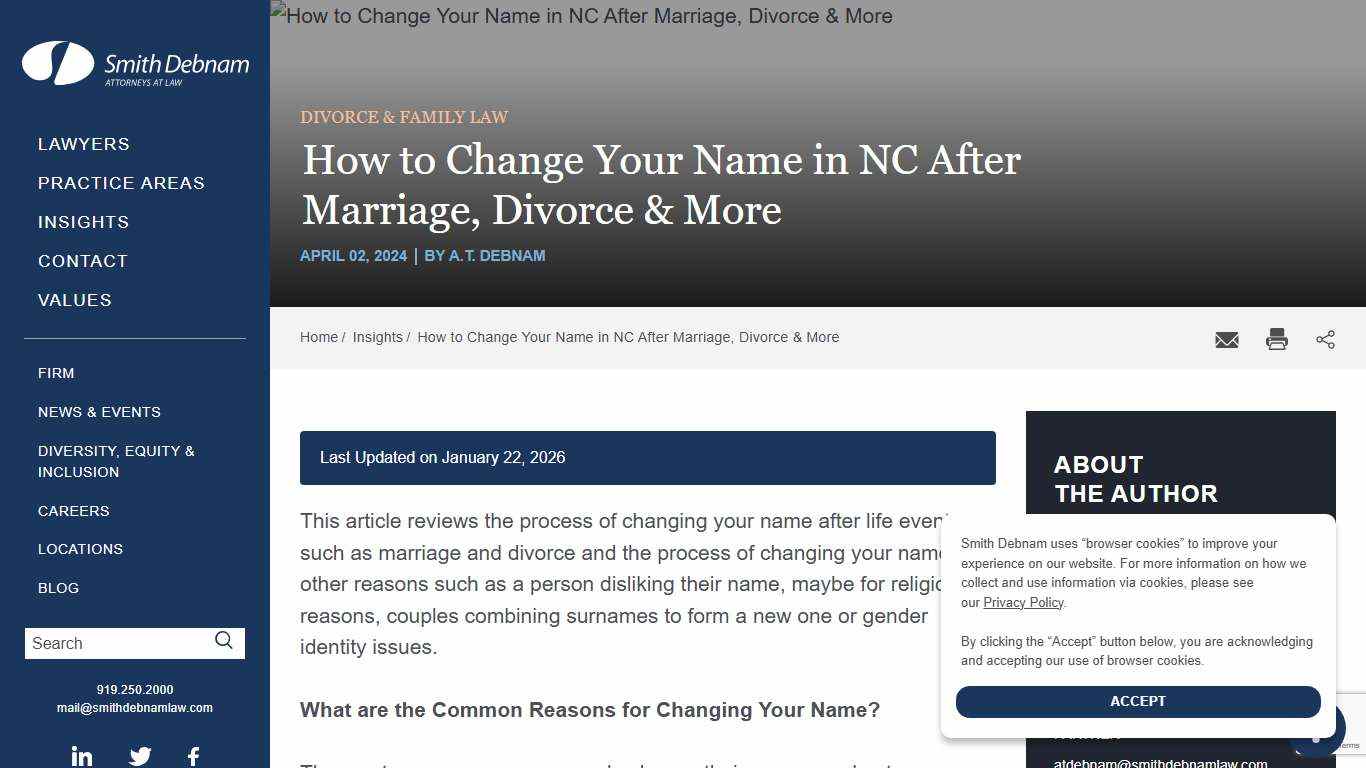 How to Change Your Name in NC After Marriage, Divorce & More